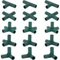 OEM Juego De 15 Conectores De 16 Mm Para Marcos De Jard&iacute;n, 5 Tipos De Soportes Estables Para Soportes De Flores E Invernaderos - Crezuo