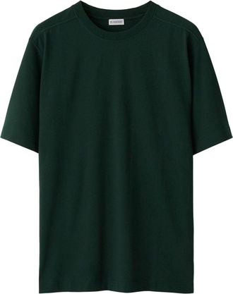 Burberry round-neck cotton T-shirt - men - Cotton - S - Green