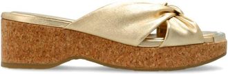 Jimmy Choo London Avenue Wedge 50 - Dames - Sleehakken - Geel - 39 EU - Schoenen