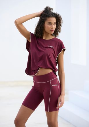 Copenhagen Funktionsshorts COPENHAGEN STUDIOS, Damen, Gr. L (44/46), N-Gr, weinrot, Trikot, Obermaterial: 75% Polyester, 25% Elasthan, unifarben mit Farbeinsatz,