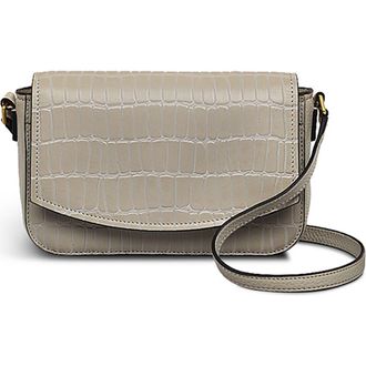 Radley London River Road Mini Croc Embossed Crossbody Bag in Pumice at Nordstrom Rack