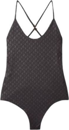 Jimmy Choo London Womens Eudora JC Monogram Swimsuit, Brand Size 42 (Medium)
