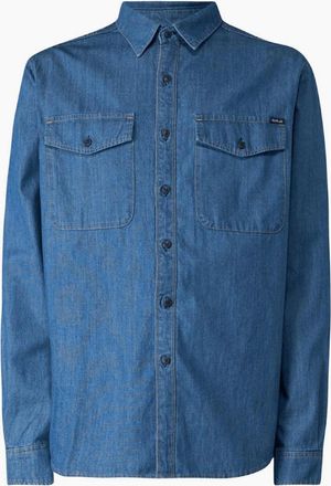 Replay Mens Mid Wash Blue Denim Shirt - Size: 40/Regular