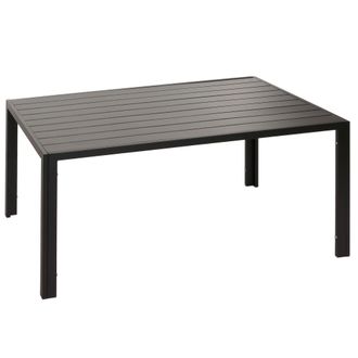 Hhg Nunca Usado] Mesa De Comedor De Aluminio Hhg 601, Mesa Bistro Mesa De Jard&iacute;n Mesa De Balc&oacute;n, Resistente A La Intemperie 140x80cm, Antracita