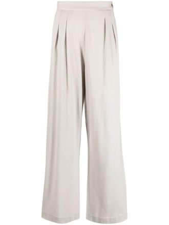 Fabiana Filippi pleated wool trousers - women - Wool/Polyester/Elastane - 44 - Neutrals