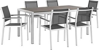 ModWay Shore 7Pc Outdoor Patio Aluminum Dining Set