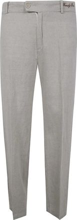 Family Fir$t Milano Linnen broek - Heren - Straight fit broeken - Grijs - 2XL - Linnen - Broeken
