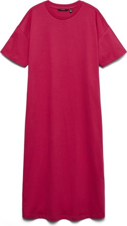 Vero Moda Shirtkleid VERO MODA VMMOLLY SS OVERSIZE CALF DRESS NOOS, Damen, Gr. XL, N-Gr, jazzy, Single Jersey, Obermaterial: 100% Baumwolle, unifarben, regular 