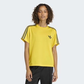 adidas T-Shirt ADIDAS ORIGINALS FB TEE, Damen, Gr. XXL, eqt gelb, schwarz, sanftes wei&szlig;, Obermaterial: 100% Polyester, Rundhals, Shirts T-Shirt