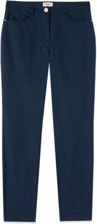 Oltre Straight Broeken - Dames - Slim Fit Broeken - Blauw - S - Katoen - Broeken
