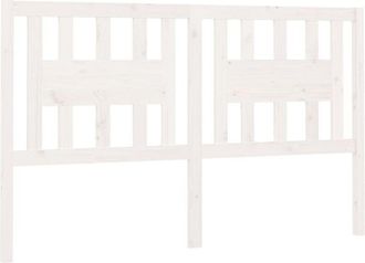 vidaXL Cabecero Madera Maciza De Pino Blanco 141x4x100 Cm Vidaxl
