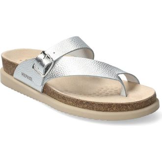 Mephisto Helen Toe Loop Sandal in Silver at Nordstrom, Size 9
