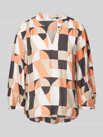 OPUS Blusenshirt mit V-Ausschnitt Modell Falinde in Orange, Gr&ouml;&szlig;e 34