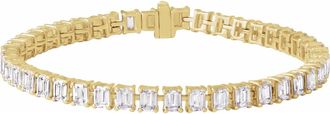 Diamond2Deal 14k Gold 10 1/2 CTW Lab-Grown Diamond Line Bracelet 7