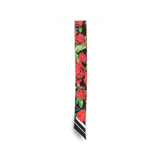 Dolce & Gabbana Rose-print Silk Twill Bandeau