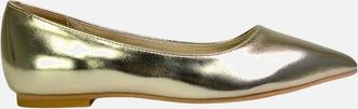 XY London Womens XY London Womens/Ladies Bubbles Pointed Flat Ballerina Flats - Gold - Size: 8