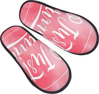 Generic Hotel Slippers Sweet Just Married Lightweight Fleece Slippers Non-Slip House Shoes For Spa Home Room L