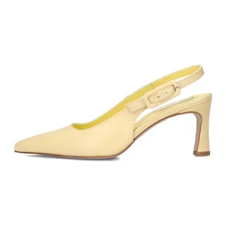 Lina Locchi Schoenen, Dames, Beige, 38 EU, Leer, Slingback Pumps