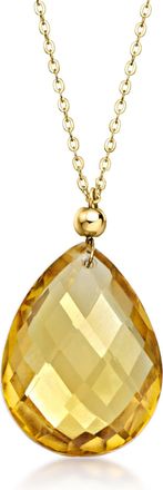 Ross-Simons Citrine Necklace in 10kt Yellow Gold