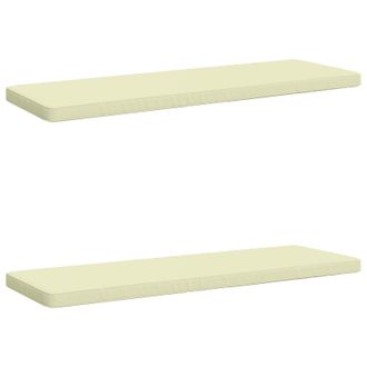 vidaXL Cuscini Per Panchina A 2 Pezzi Vught 2 Pz 100% Poliestere Crema Vidaxl