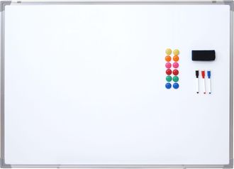 Hhg Hhg - Nunca Usado] Pizarra Blanca 831, Pizarra Magn&eacute;tica Pizarra Para Notas Pizarra Para Alfileres, Incl. Accesorios, 110x80cm
