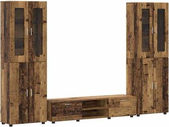 vidaXL Conjunto De Mueble De Tv Madera Vieja Madera De Ingenier&iacute;a Vidaxl