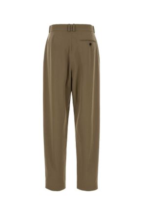 The Row Womens Army Green Wool Gianni Pant Armybeige Exterior: Pantaloni Trousers