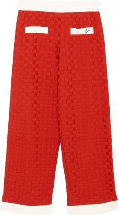 Karl Lagerfeld Pantaloni con inserti a contrasto - Rosso