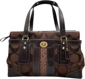 Coach Pre-owned Handbags, female, Brown, Size: ONE SIZE Pre-owned Canvas handbags