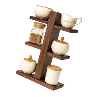 OEM Estante De Almacenamiento De Madera Maciza Para Condimentos
