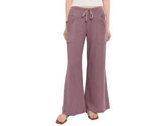 Free People Staycation Lounge Pants Womens Pajama Sets Elderberry Tea : SM, Cotton/Polyester