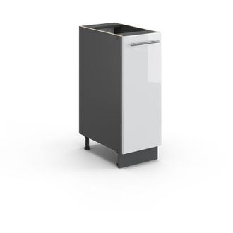 Vicco Armadio cucina dispensa alto Fame-Line, Bianco lucido, 30 cm senza piano di lavoro Vicco