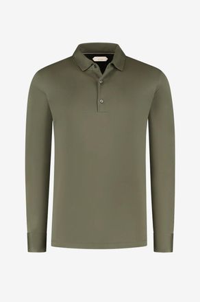 Aur&eacute;lien Langarm-Polohemd aus Baumwollpiqu&eacute; Aur1