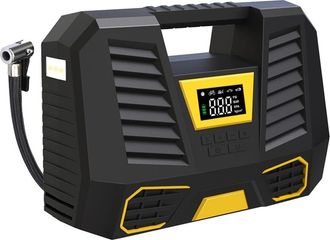 OEM Compresor De Aire Port&aacute;til, 150 Psi, 12 V Cc, Inflador De Neum&aacute;ticos Con Pantalla Lcd Y Luz Led, Negro/amarillo
