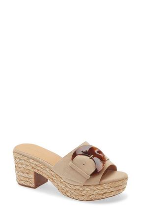 Chocolat Blu Garlyn Platform Sandal in Latte Suede at Nordstrom, Size 9.5