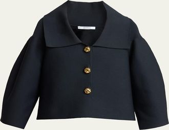 Givenchy Cocoon Button-Down Crop Jacket