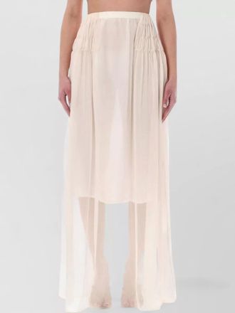 Dries Van Noten long skirt elastic waistband sheer design