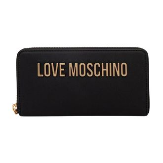 Love Moschino Klassieke Ritsportemonnee - Dames - Accessoires - Zwart - Maat: ONE Size