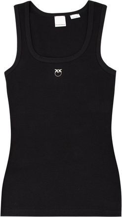Pinko Stretch Cotton Tank Top With Logo