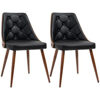 HOMCOM Sillas de comedor 50.5x59x82 cm negro