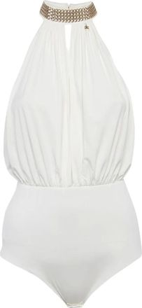 Elisabetta Franchi Body con catena - Bianco