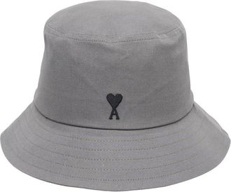 Ami Black Ami de Coeur Embroidery Bucket Hat