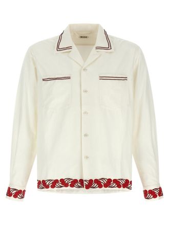 Bode Mens Cherry Lane Beaded Shirt