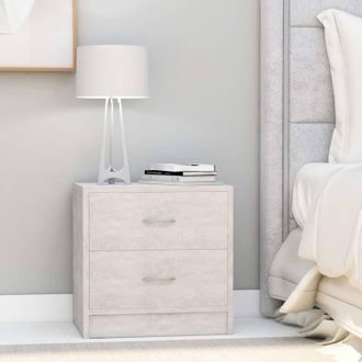 vidaXL Vidaxl - Bedside Cabinets 2 pcs Concrete Grey 40x30x40 cm Engineered Wood