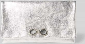 Abro Abro Clutch aus echtem Leder Modell Mimos in Silber, Größe 1