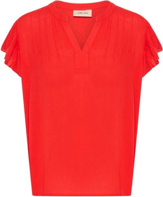 Cream Dames, Blouses & Shirts, Rood, Maat: L Viscose