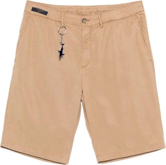Paul & Shark Brown Minimalist Synthetic Shorts