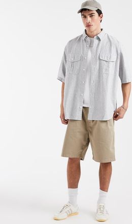 Levi's Pacifica - Camicia ampia a maniche corte nera a righe-Nero