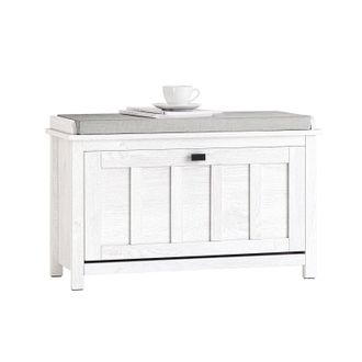 SoBuy Sobuy - Banco Zapatero Con 1 Puertas Para Entrada Dormitorio Banco De Almacenamiento De Asiento Blanco 80 X 30 X 50 Cm Fsr161-w Es