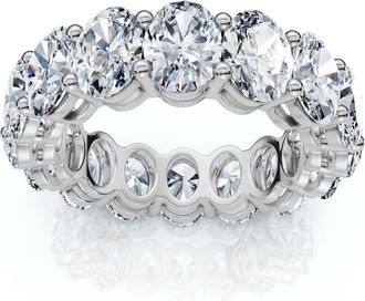Pompeii3 7Ct Oval Diamond Eternity Ring 14k Gold or Platinum Lab Grown